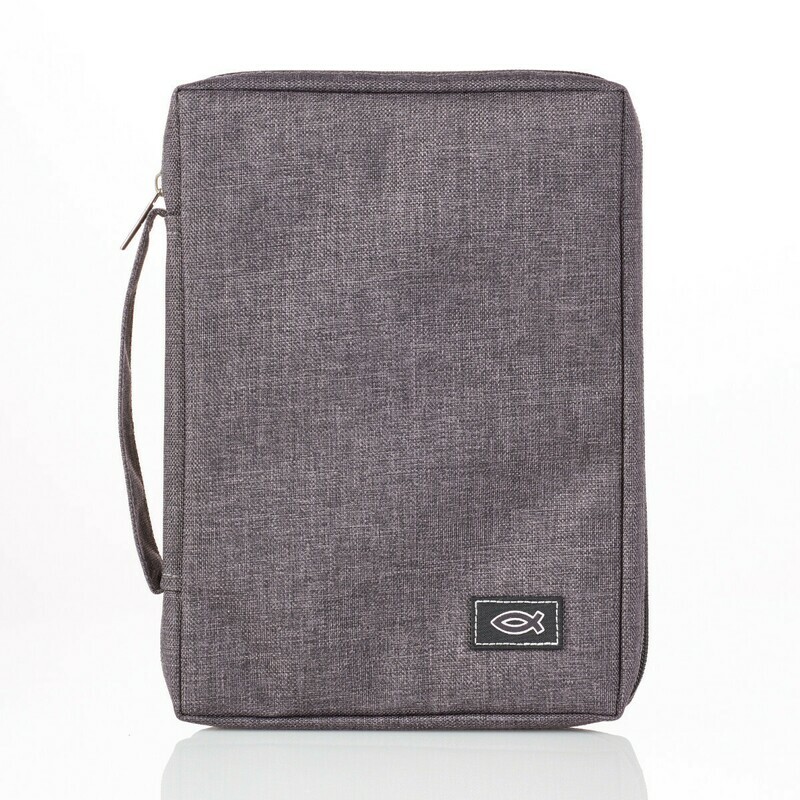 Cover (Medium) de lona para la Biblia Medium Gris (para hombres y mujeres) Cover (Medium) de lona para la Biblia Medium Gris (para hombres y mujeres)