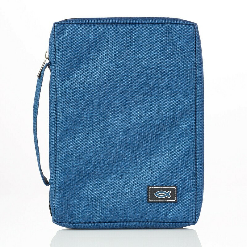 Cover de lona para la Biblia Mudium Azul (para hombres y mujeres) Cover de lona para la Biblia Mudium Azul (para hombres y mujeres)