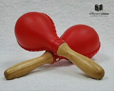 Maracas con cabo de madera