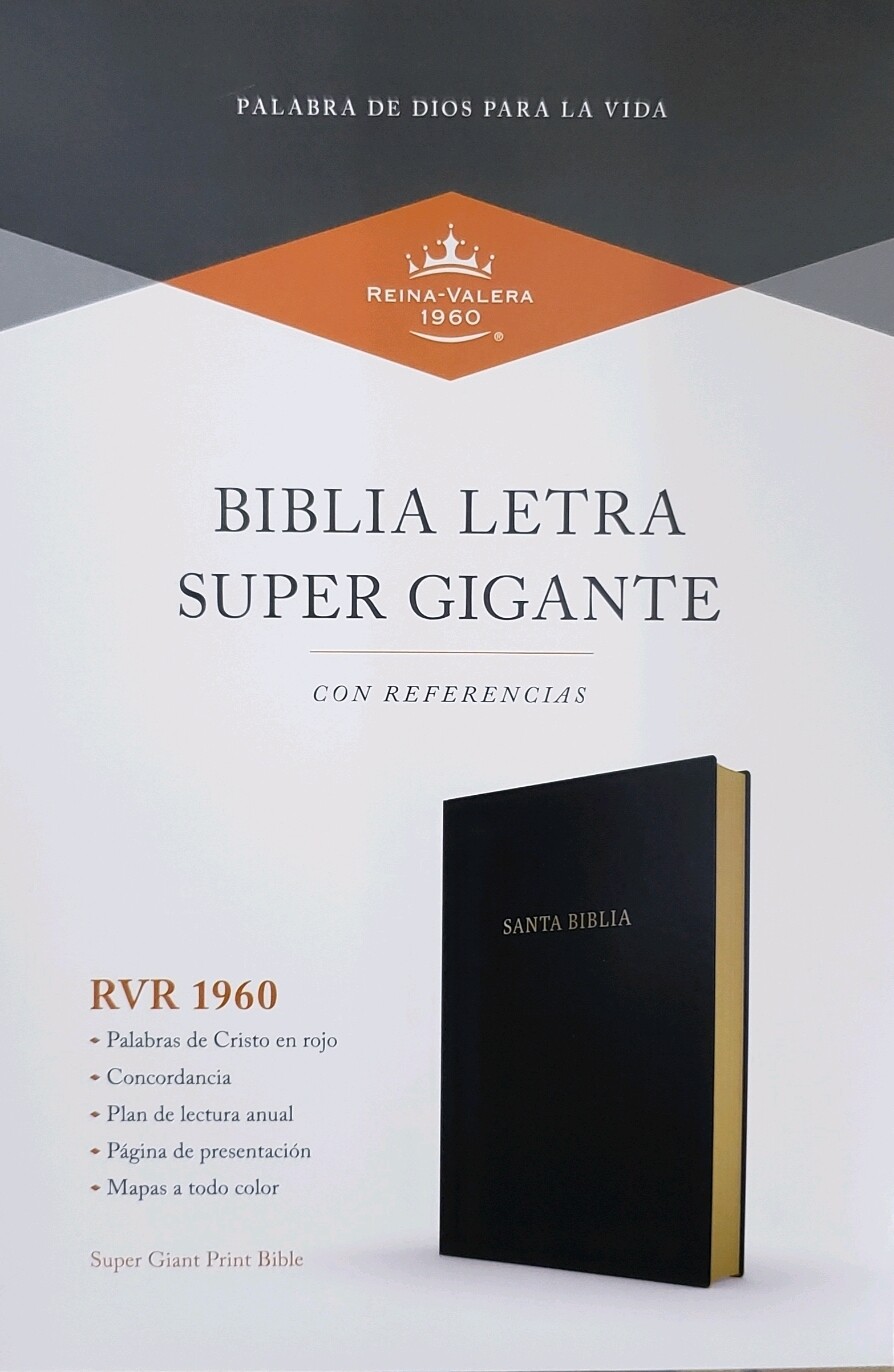 Biblia RV60 letra súper gigante, negro imitación piel (Free Shipping)