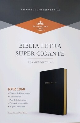 Biblia RV60 letra súper gigante, negro imitación piel (Free Shipping)