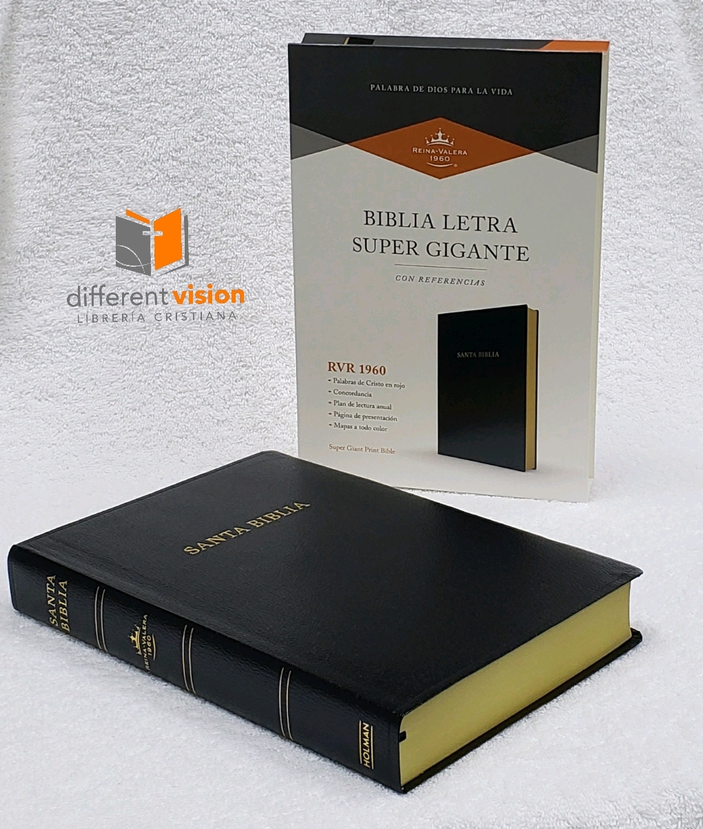 Biblia RV60 letra súper gigante, negro imitación piel (Free Shipping)