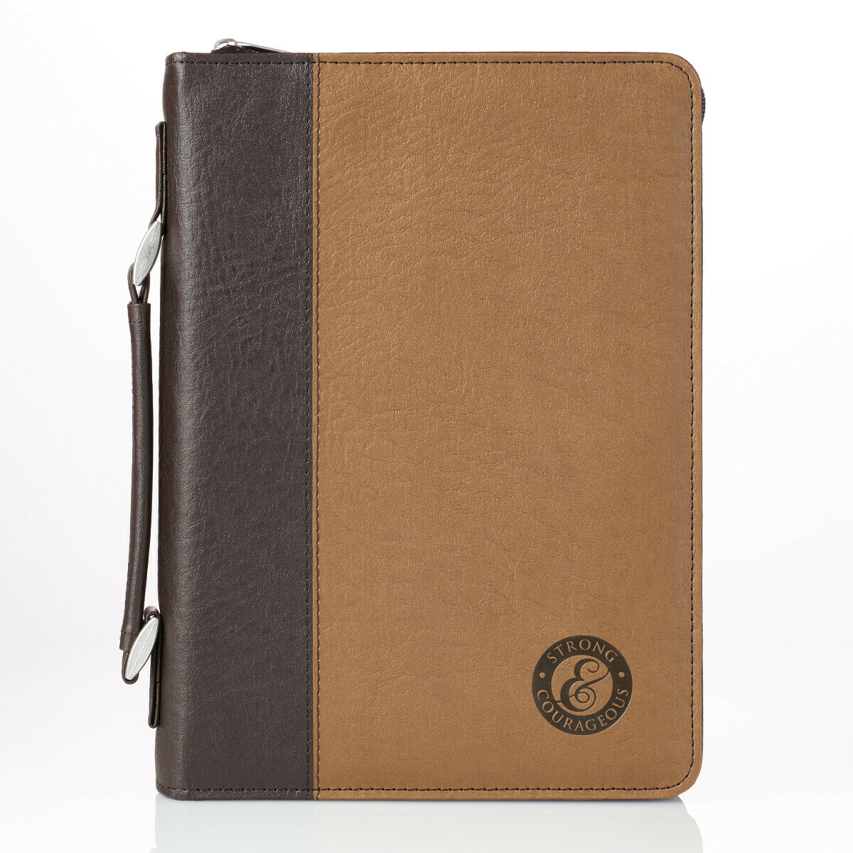 Cover de Biblia Grande, dos tonos fuerte y valiente - Josué 1: 9