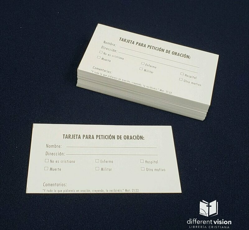 Tarjeta para peticion de oracion (100)