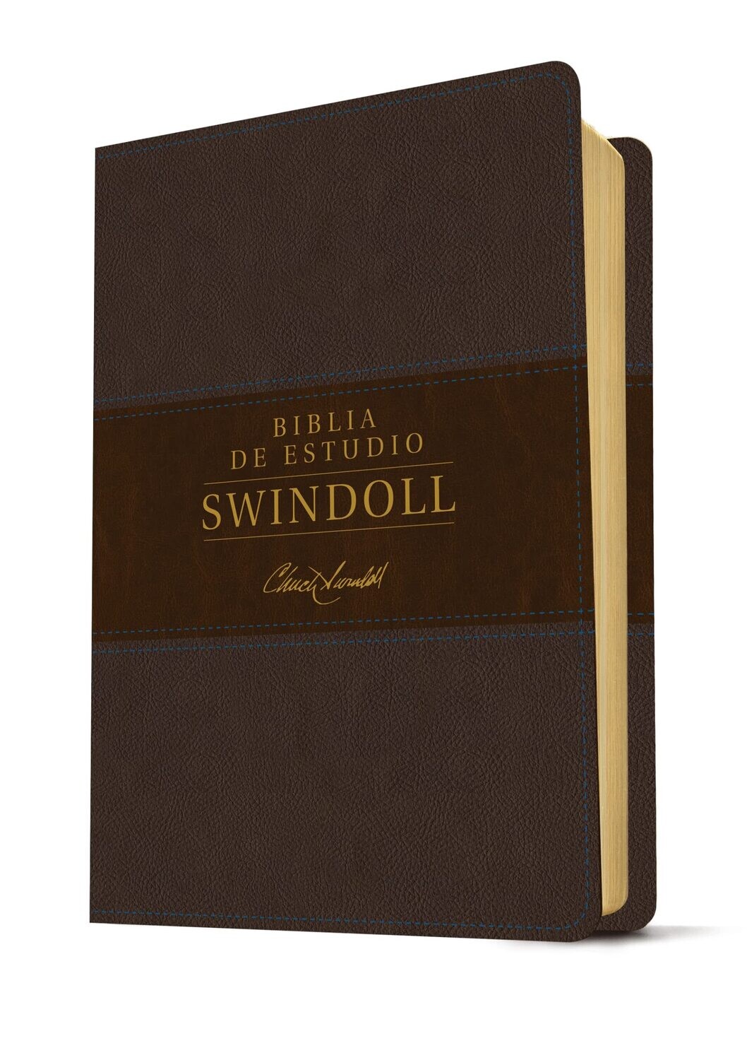 Biblia NTV de Estudio Swindoll - Sentipiel, Café,Claro - (Free Shipping)