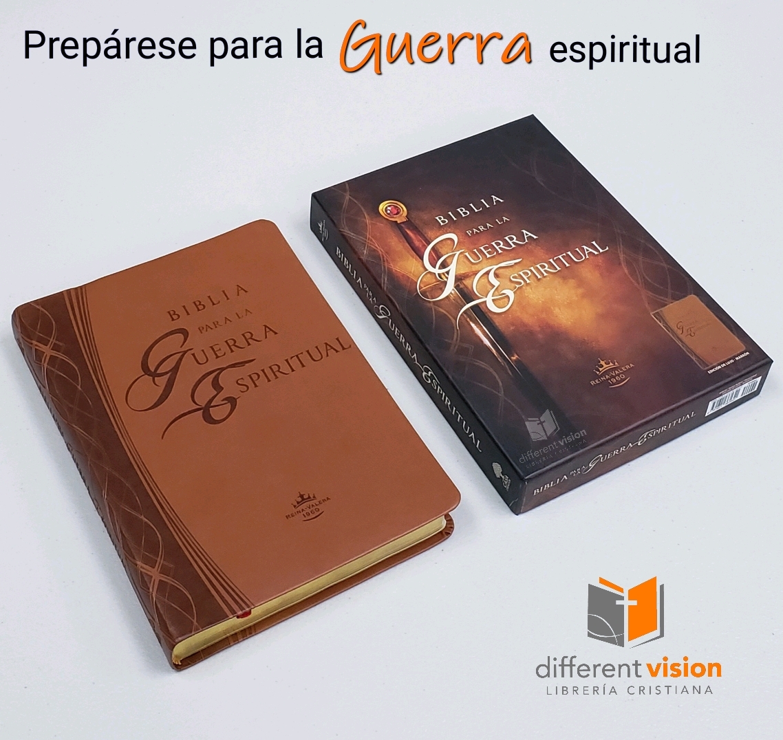 Biblia RVR60 para la Guerra Espiritual, Piel Imit. Marró (Free Shipping)