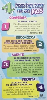 Tratado 4 Pasos para tener paz con Dios ( Paq. 100)