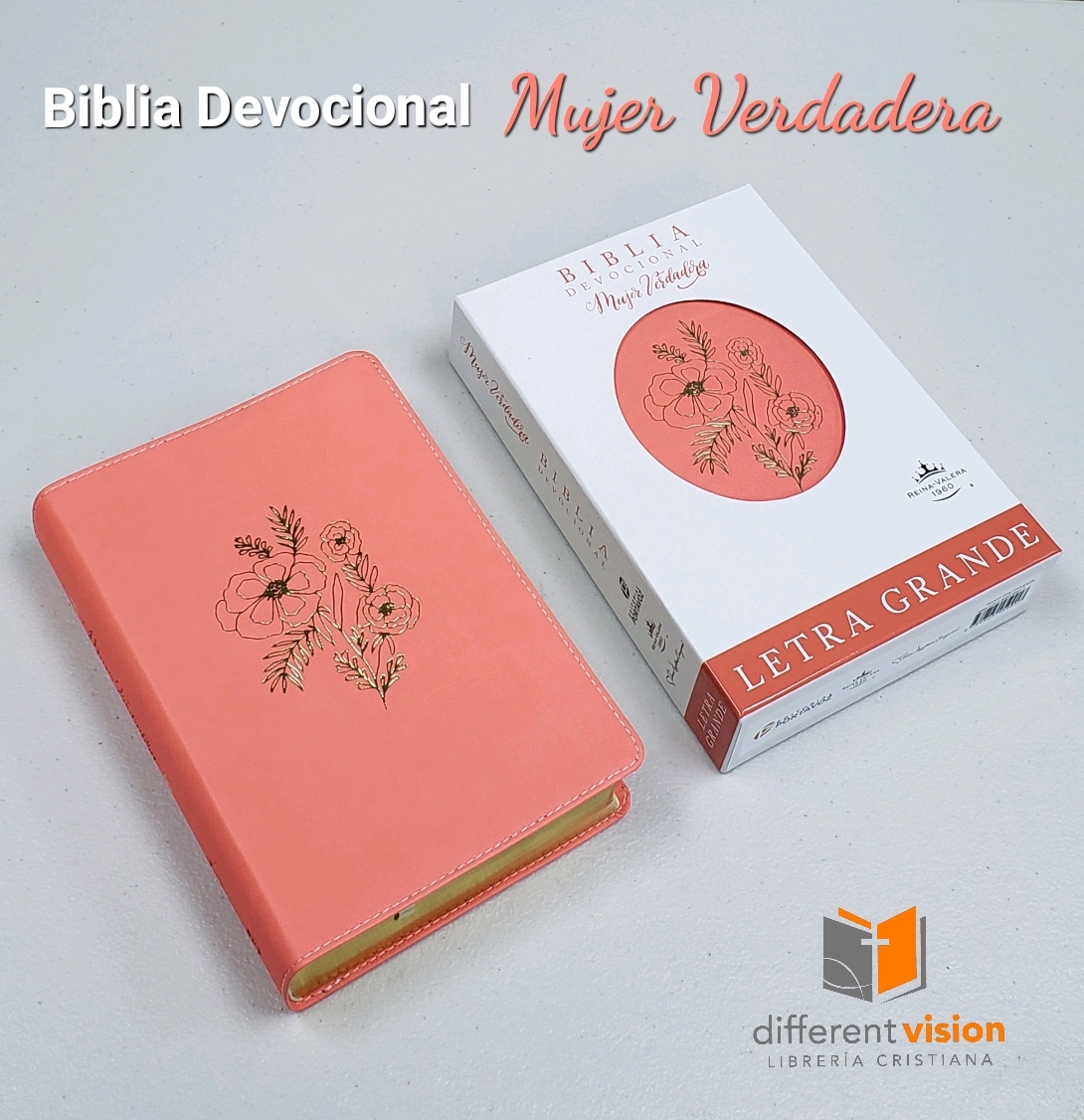 Biblia RVR60 devocional Mujer Verdadera Letra Grande  (Free Shipping)