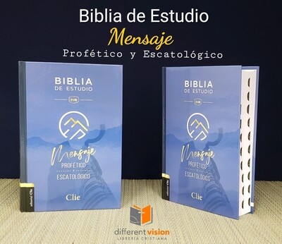 Biblia de Estudio Mensaje Profético y Escatológico, Tapa Dura   (Free Shipping)