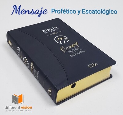 Biblia de Estudio del Mensaje Profético y Escatológico, Leathersoft Black (Free Shipping)