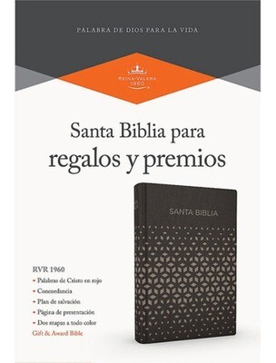 Biblia RVR60 para regalos y premios, negro/plata símil pie (Free Shipping)