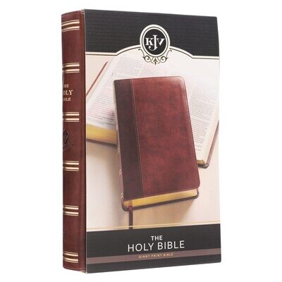 KJV Holy Bible, Giant Print Standard Brown Two-tone (Free Shipping)