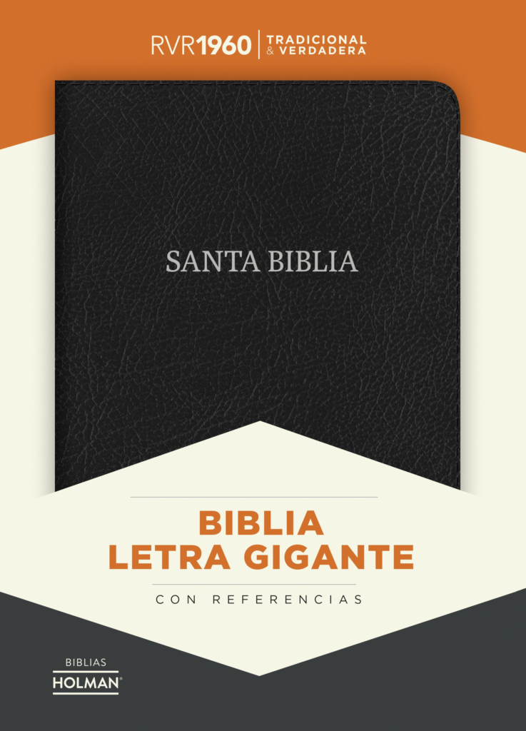 Biblia RVR60  Letra Gigante negro, piel fabricada  (Free Shipping)