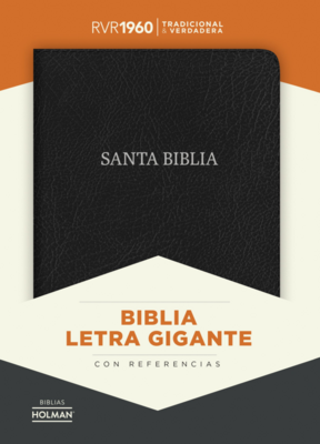 Biblia RVR60 Letra Gigante negro, piel fabricada (Free Shipping)