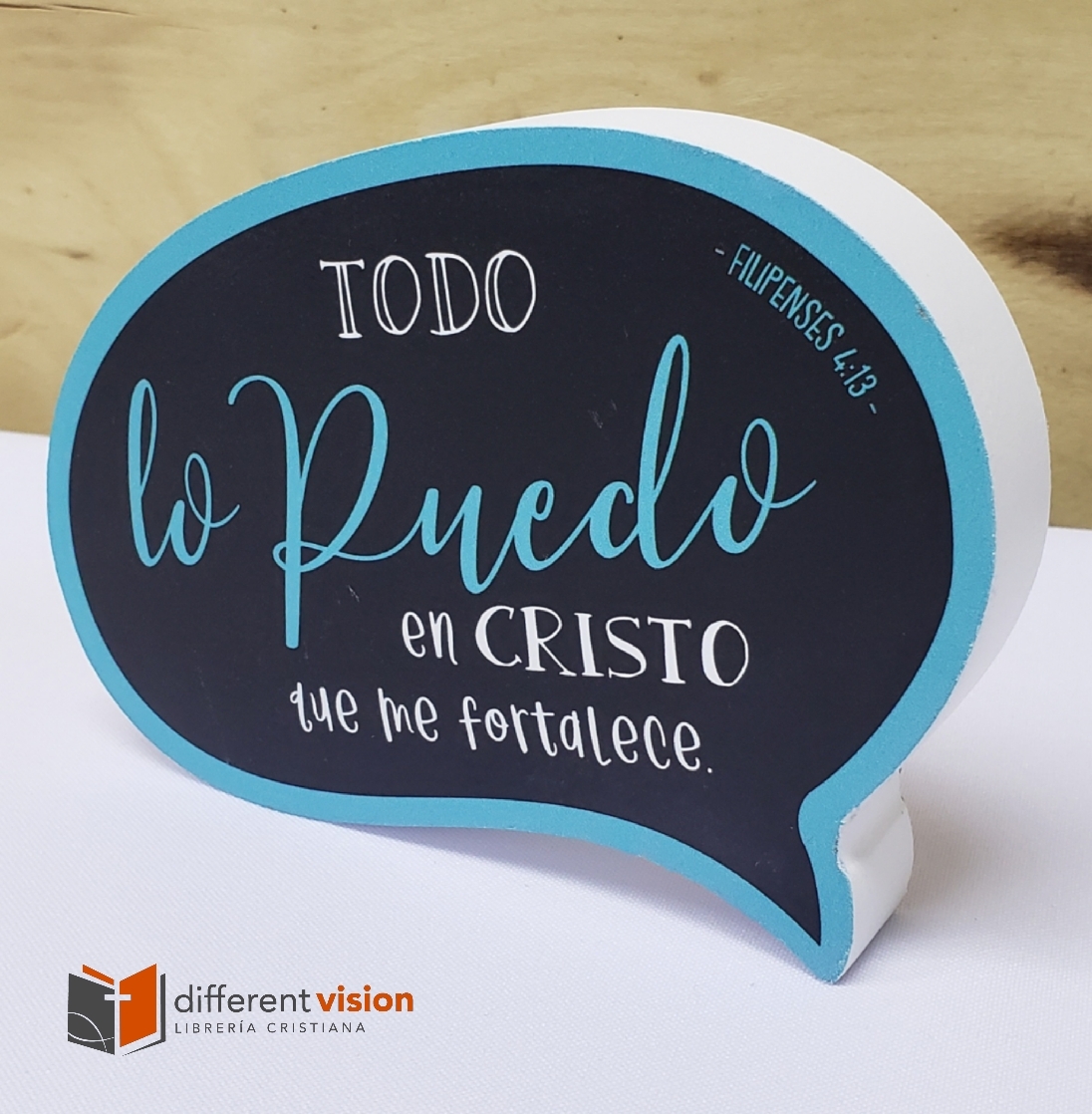 Plaqué palabras sabias de la Biblia: Todo lo puedo en Cristo