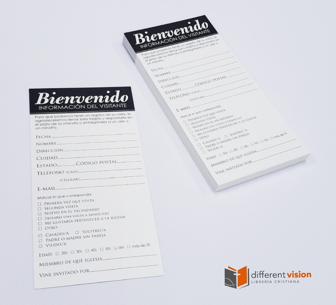 Paquete de Tarjetas Bienvenido (50)