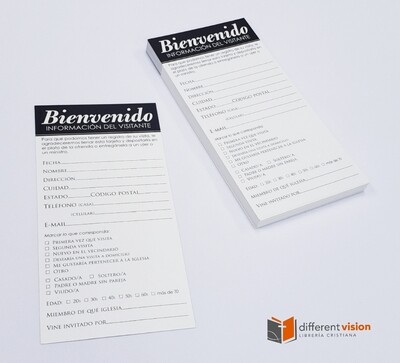 Paquete de Tarjetas Bienvenido (50)