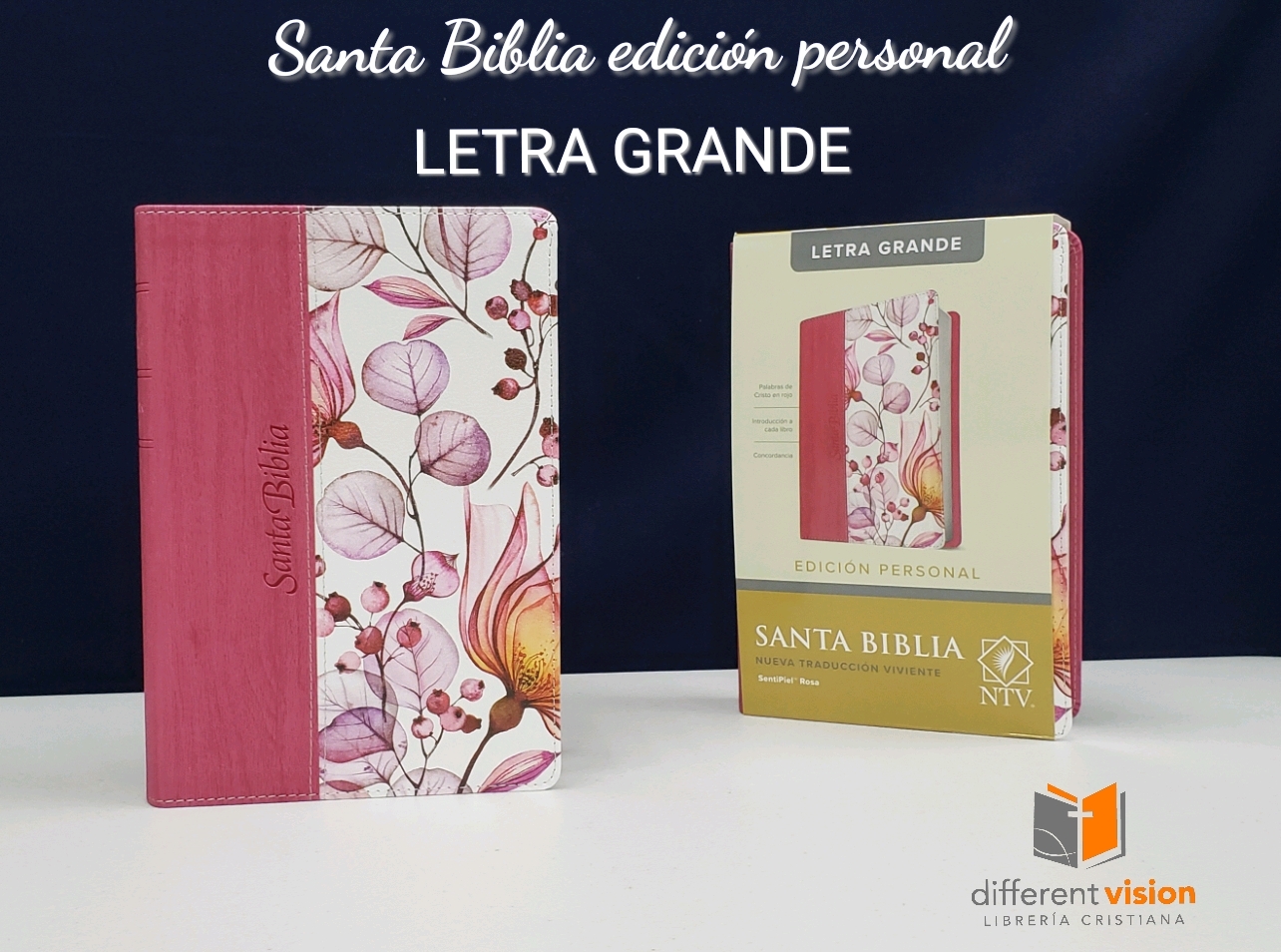 Santa Biblia NTV, Edición personal, letra grande SentiPiel, Rosa  (Free Shipping)