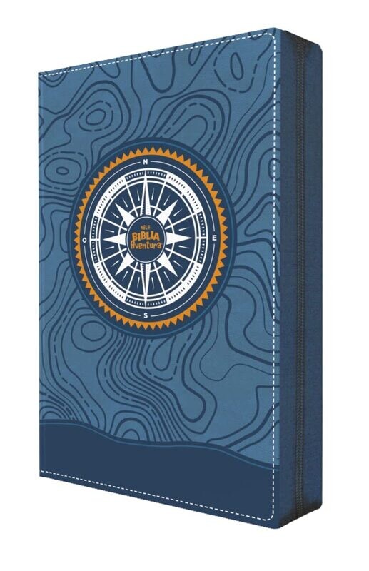 NBLA Biblia Aventura, Leathersoft, Azul, Interior a color, con Cierre(Free Shipping)