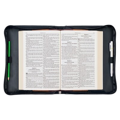 Cover (Medium) para Biblia: Be Strong and Courageous, Marrón Imitación Cuero