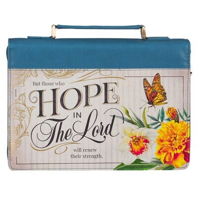 Cover de Biblia: Hope in the LORD, Floral Mediterráneo Imitación Cuero