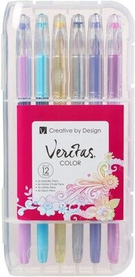 Juego de 12 bolígrafos de gel, variedad de colores surtidos