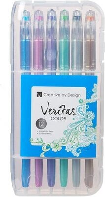 Juego de 12 bolígrafos de gel, variedad #2 de colores surtidos