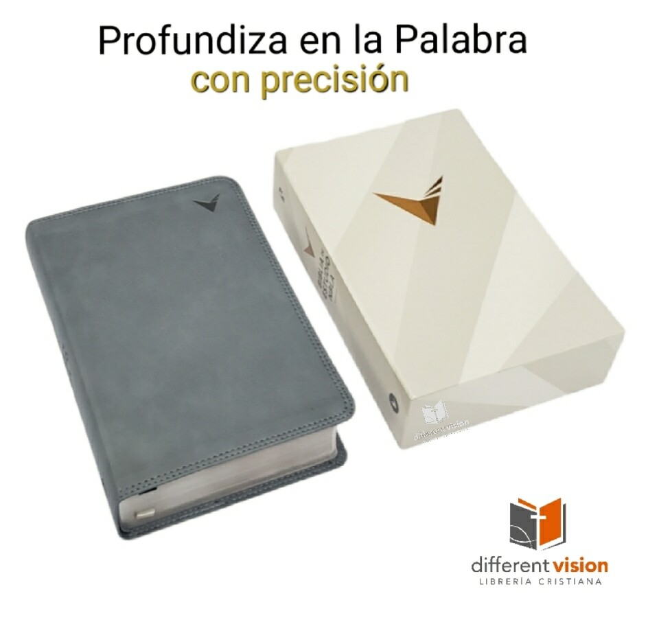 Biblia de Estudio NBLA, Leathersoft, Gris, Interior a Dos Colores (Free Shipping)