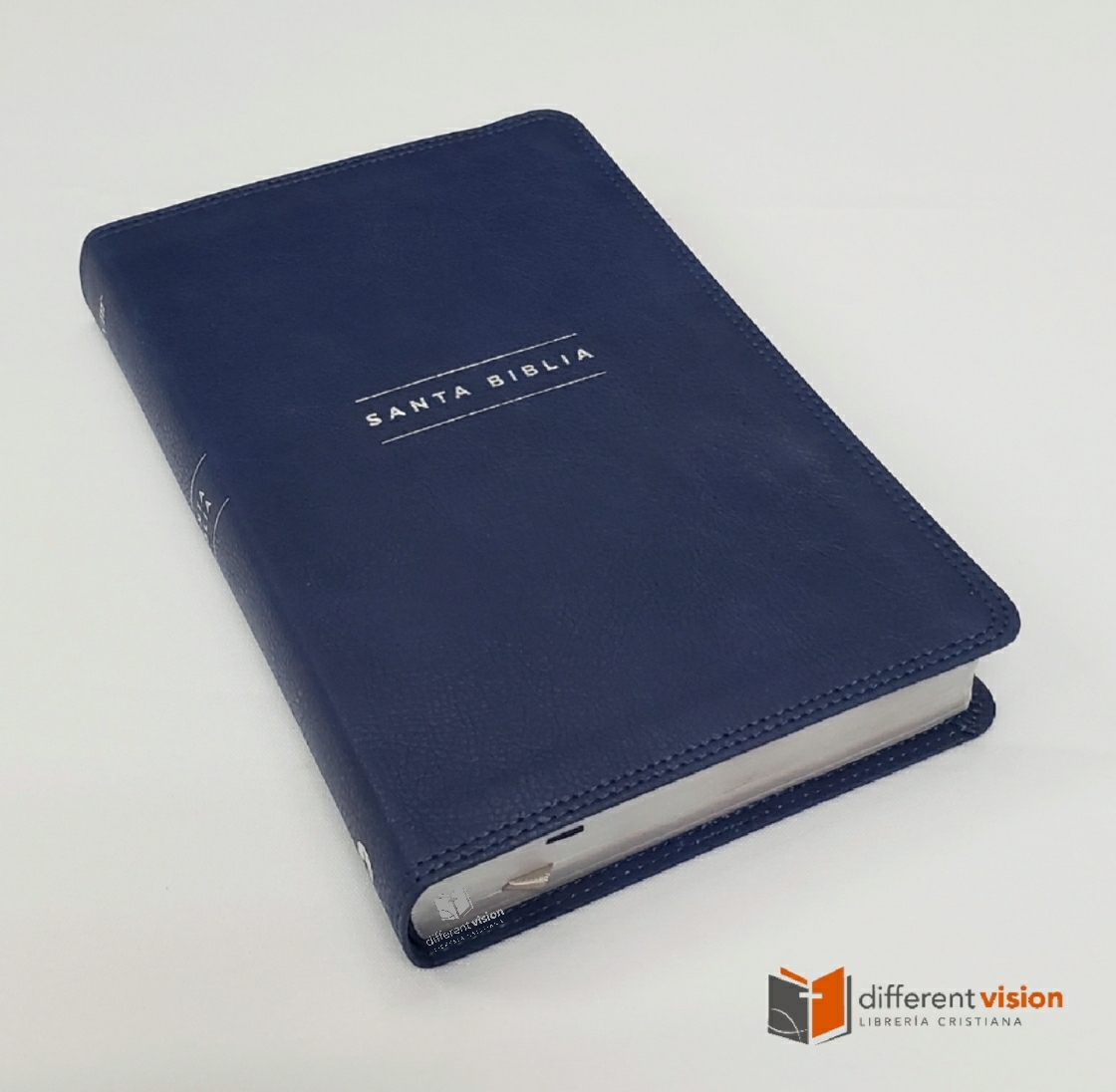 Santa Biblia del Ministro, Leathersoft, Azul marino, con Índice (Free Shipping)
