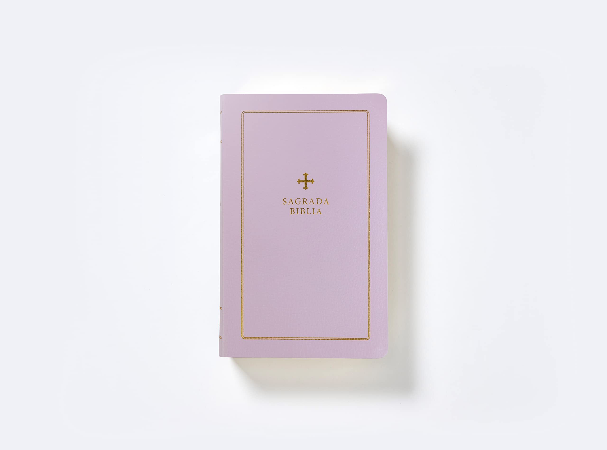 Biblia Católica, Regalos y Ceremonias, color Rosa, Cuero Reciclado (Free Shipping)