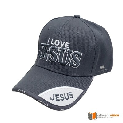 Gorra: I love Jesus - Gris