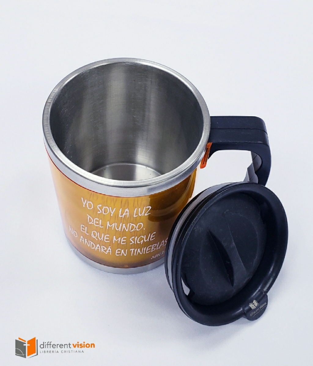 Taza de acero inoxidable: ¡Jesús te ama!