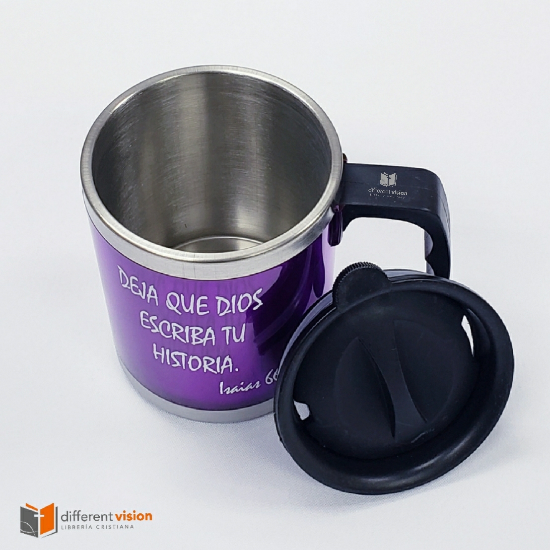 Taza de acero inoxidable: Dios escribe tu historia