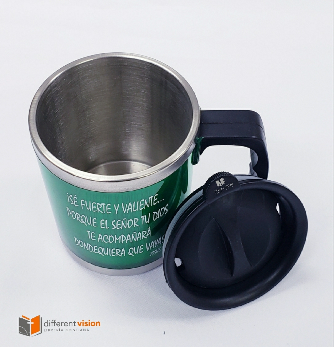 Taza de acero inoxidable: Fuerte y Valiente
