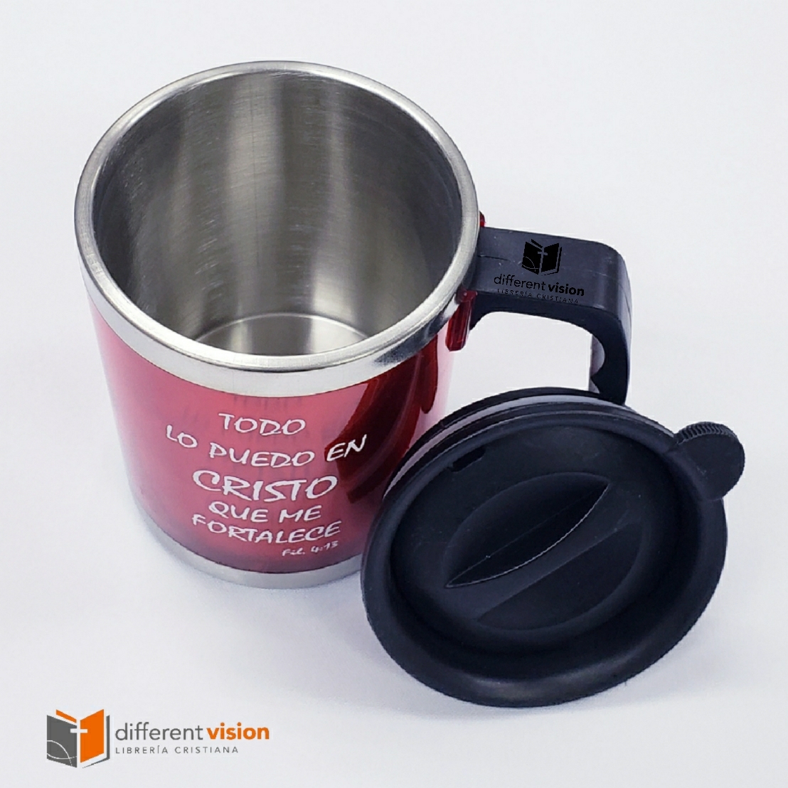 Taza de acero inoxidable: Todo lo puedo en Cristo