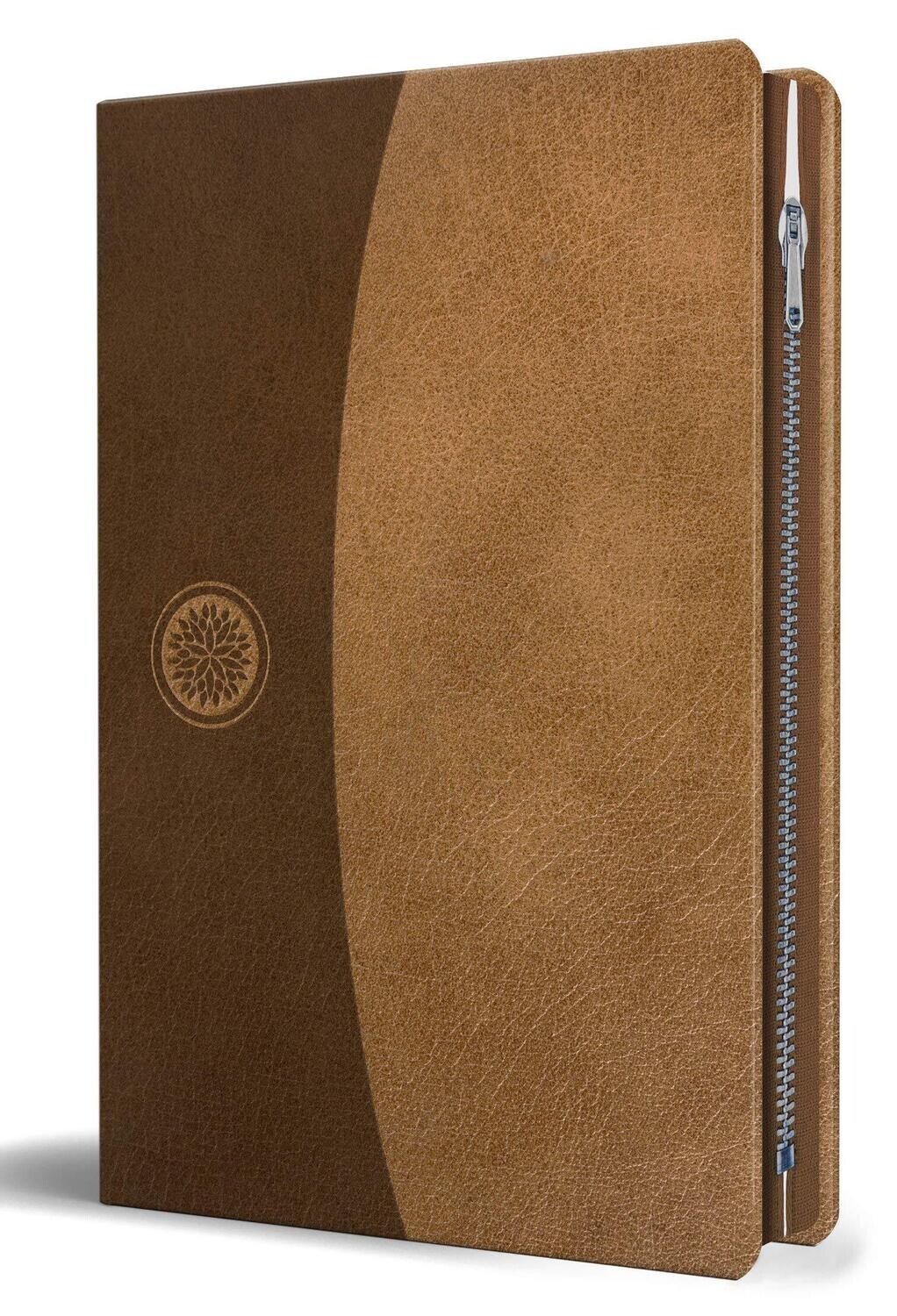 Biblia Reina Valera 1960, Piel canela con cremallera (Free Shipping)