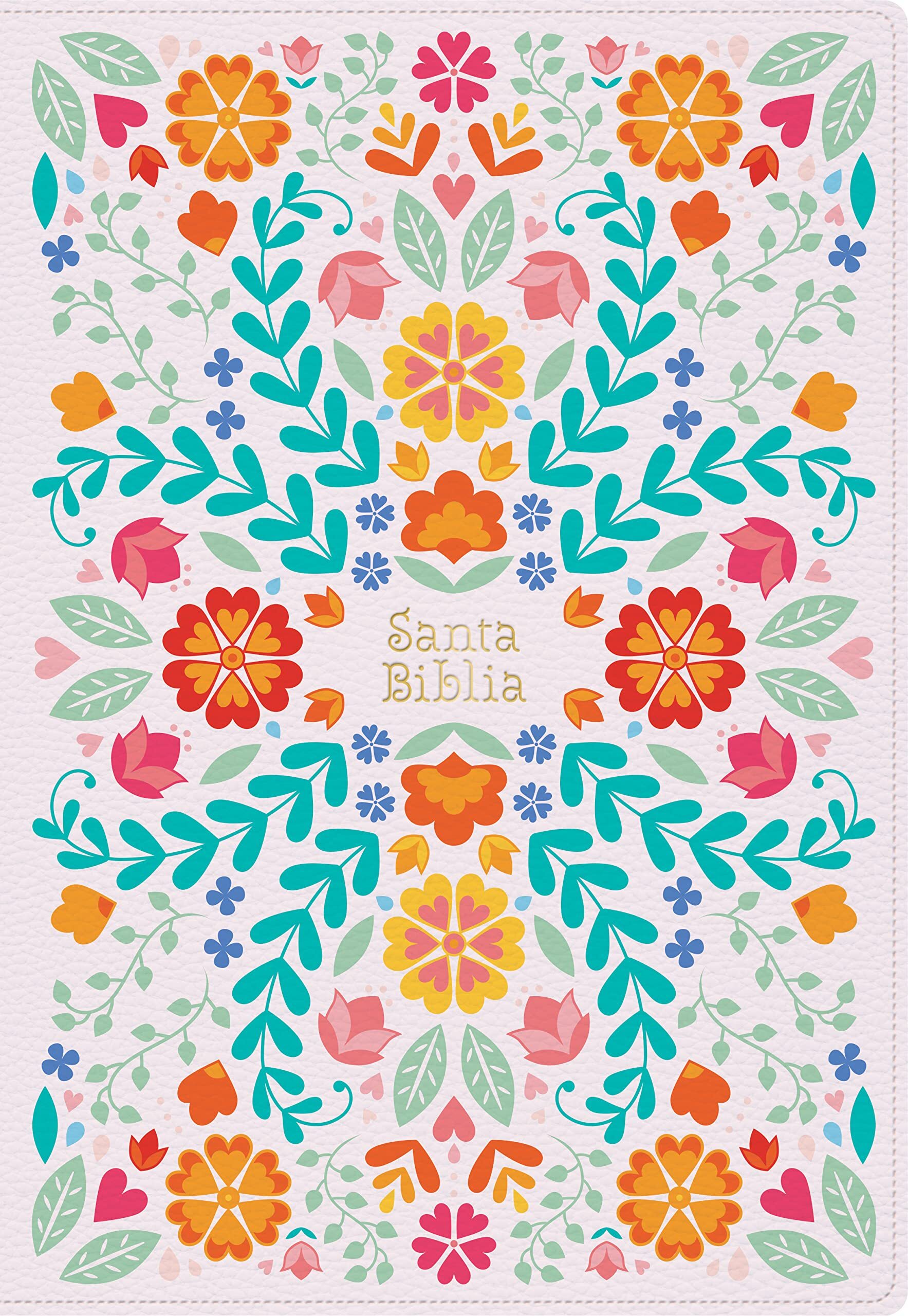 RVR 1960 Biblia Letra Supergigante: Floreada Símil piel (Free Shipping)