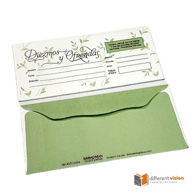 Caja de sobre de Diezmos y ofrendas (100)