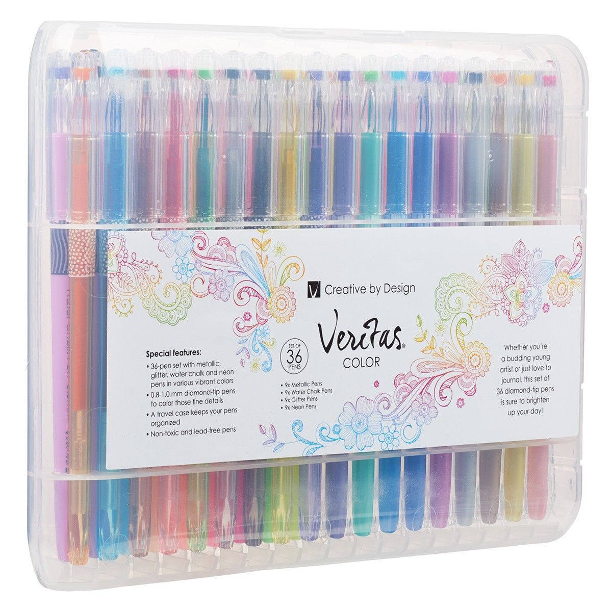 Juego de 36 bolígrafos de gel, variedad de colores surtidos
