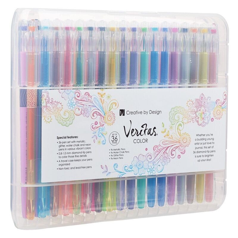 Juego de 36 bolígrafos de gel, variedad de colores surtidos