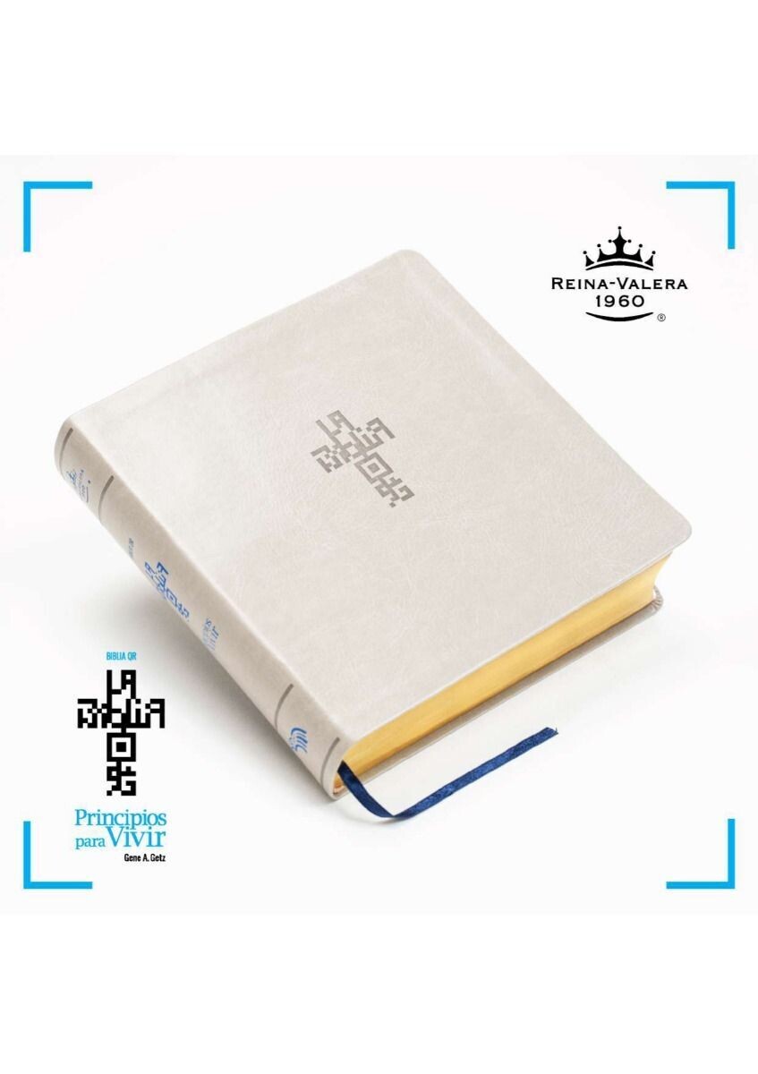 Biblia QR Principios para Vivir - Símil Piel, Arena (Free Shipping)