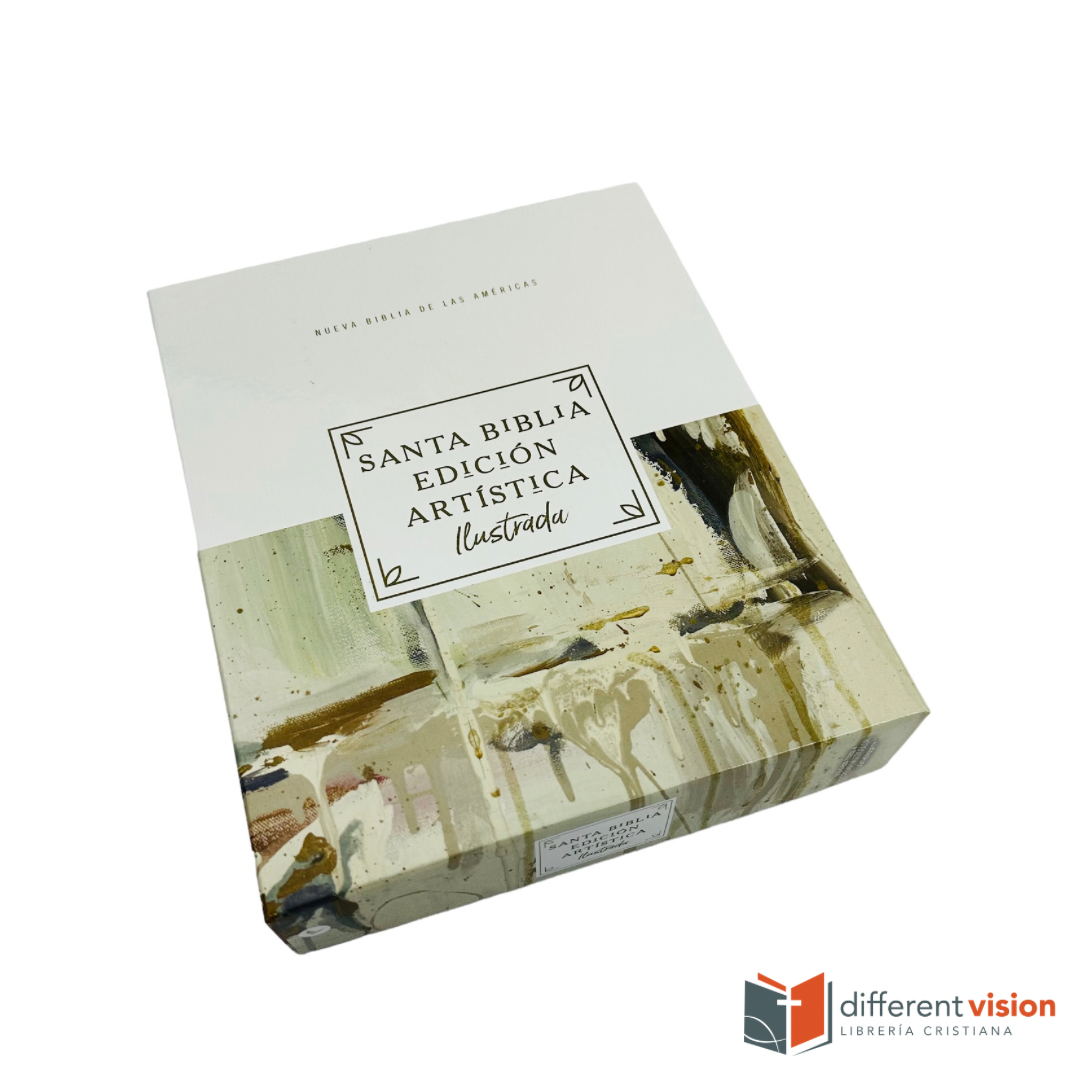 BIBLIA Artistica Ilustrada NBLA,Leathersoft, Multicolor/Crema  (Free Shipping)