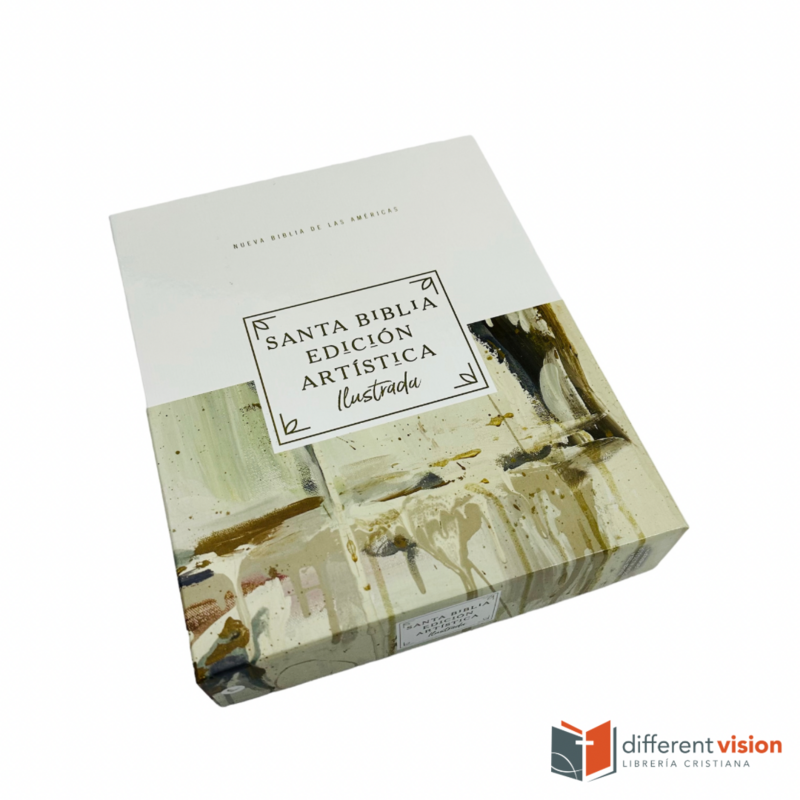 BIBLIA Artistica Ilustrada NBLA,Leathersoft, Multicolor/Crema  (Free Shipping)