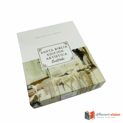 BIBLIA Artistica Ilustrada NBLA,Leathersoft, Multicolor/Crema  (Free Shipping)