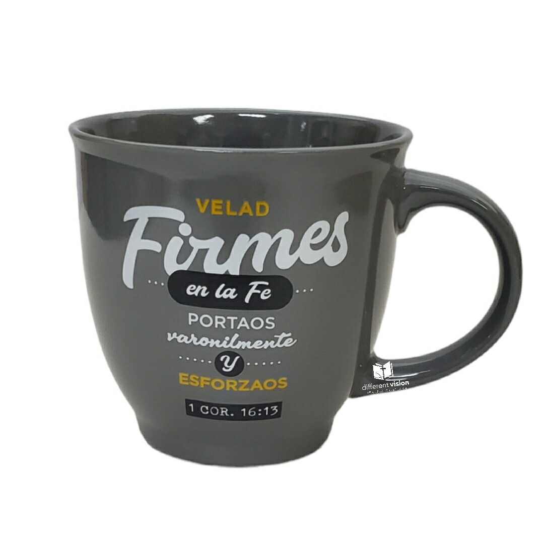 Taza grande: Colección Sabiduría - 1 Corintios 16:13 (Velad firmes)