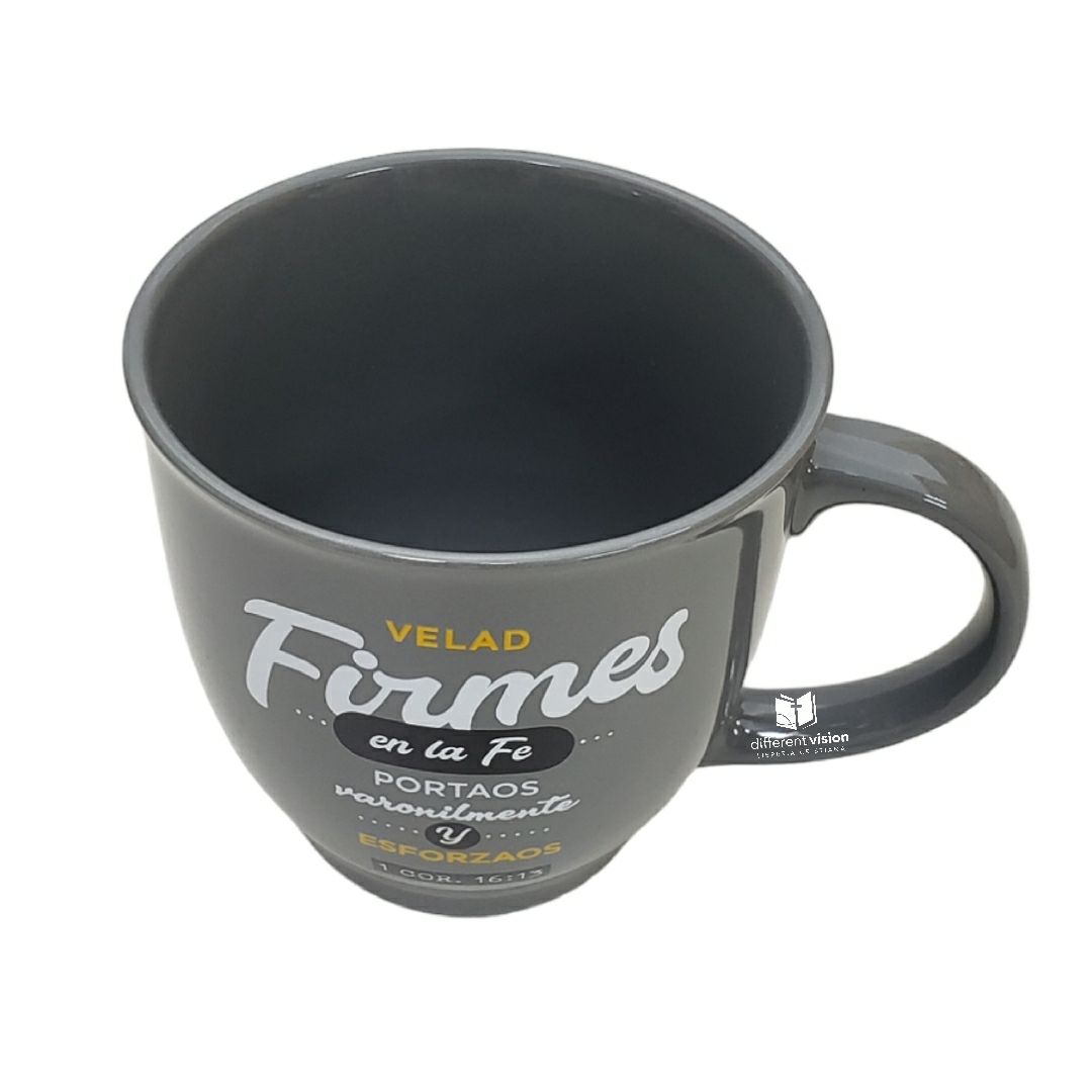 Taza grande: Colección Sabiduría - 1 Corintios 16:13 (Velad firmes)