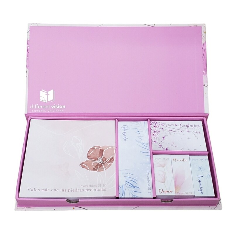 Estuche con notas adhesivas (Mujer virtuosa) Estuche con notas adhesivas (Mujer virtuosa)