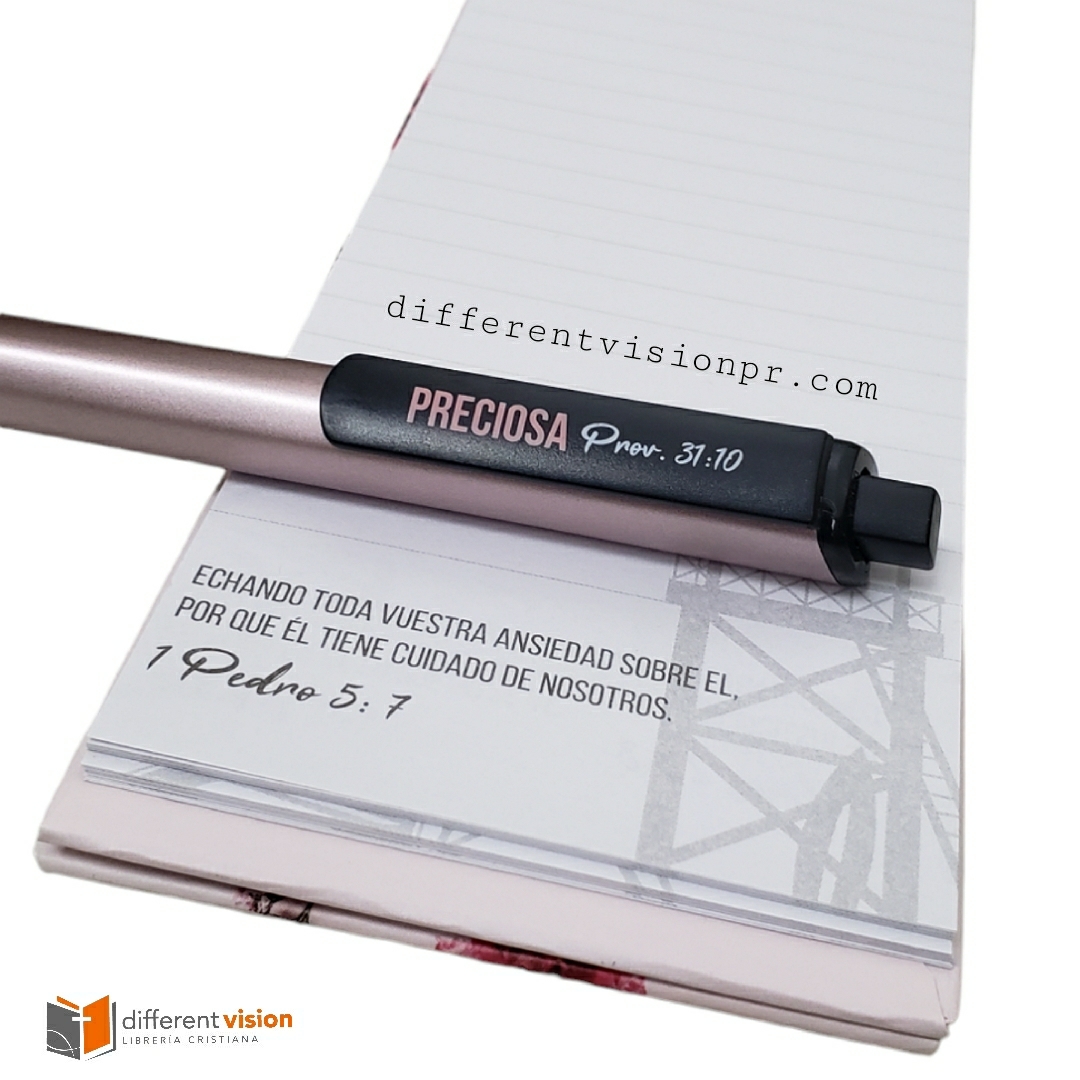 Notepad con bolígrafo - Mujer virtuosa