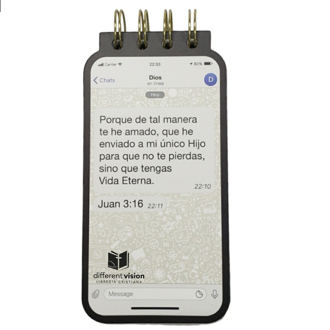 Libreta con argolla - Juan 3:16