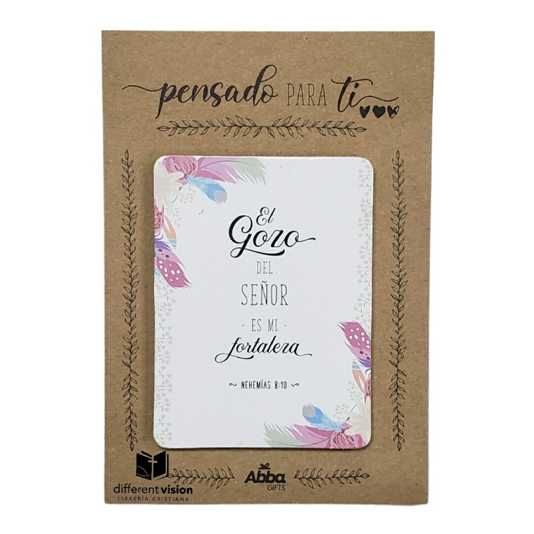 Magnetos para nevera - El gozo del Señor (Nehemías 8:10)